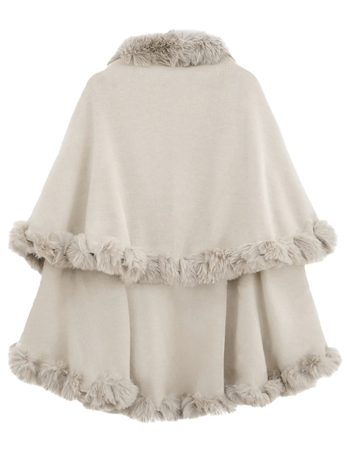 1950s Fur Collar Double Layer Cape Shawl - Image 10