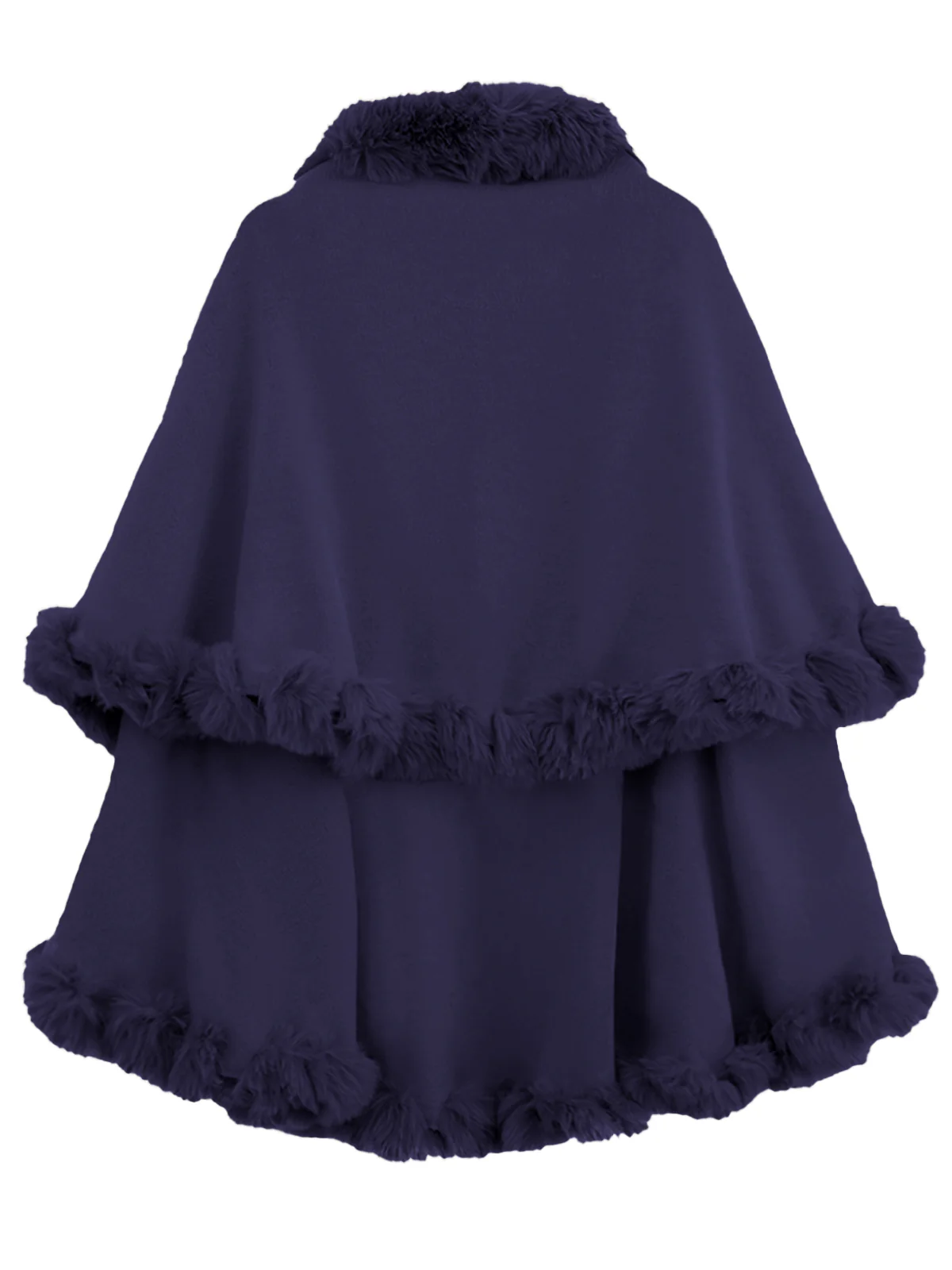 1950s Fur Collar Double Layer Cape Shawl - Image 3
