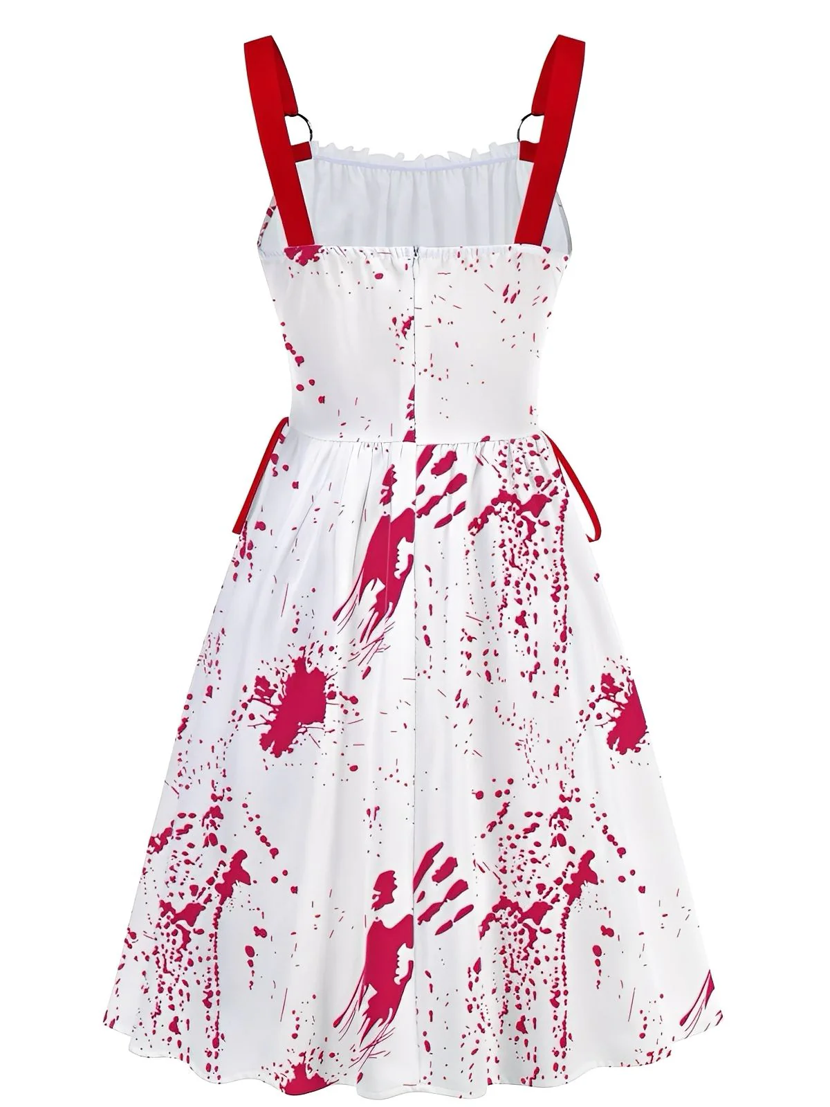 1950s Halloween Blood Splatter Graffiti Slip Dress - Image 2