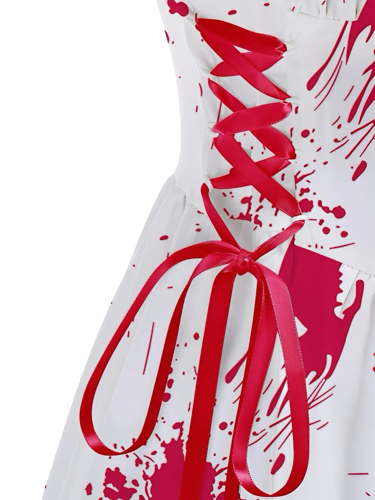 1950s Halloween Blood Splatter Graffiti Slip Dress - Image 3