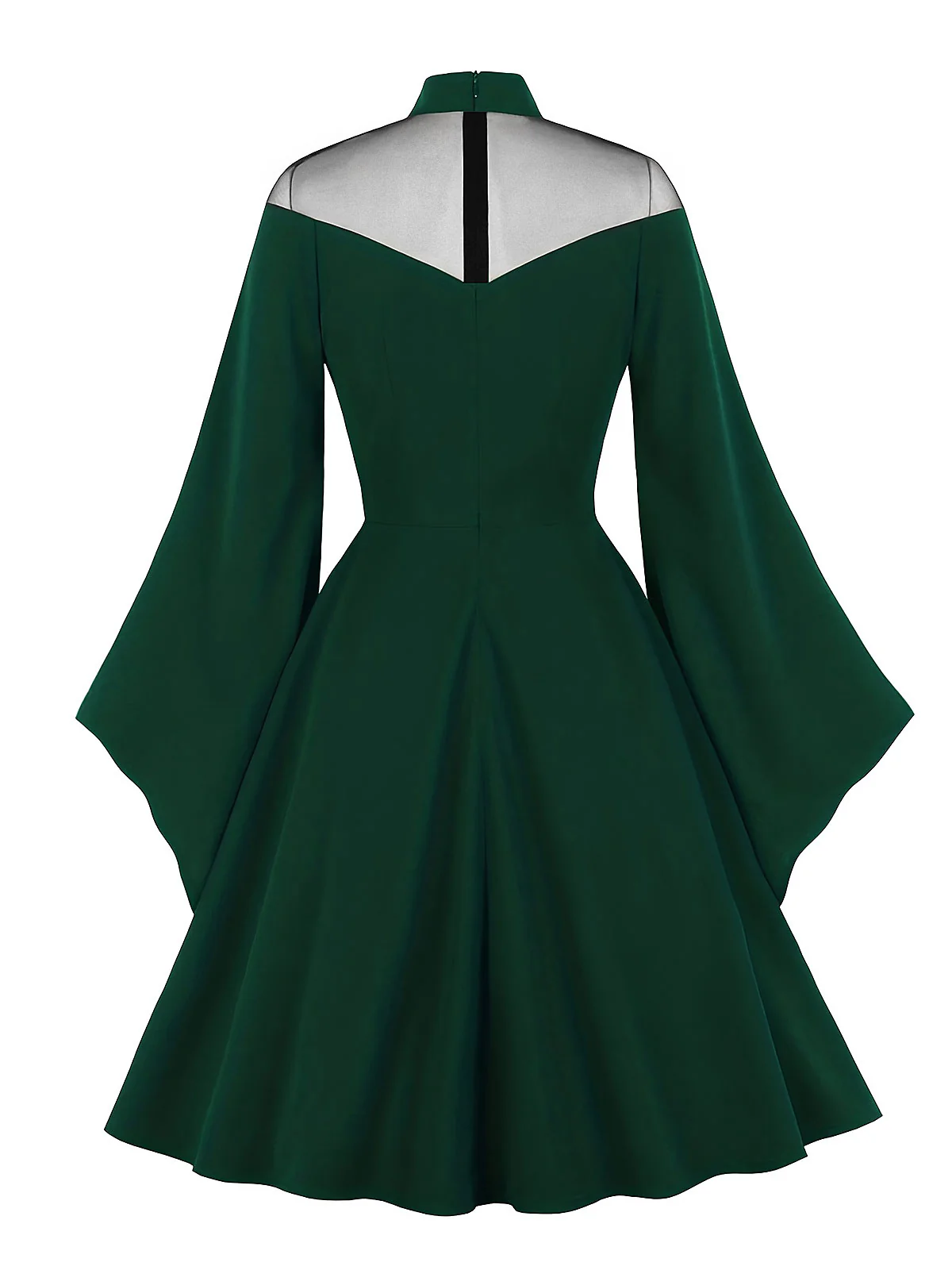 1950s Halloween Flare Sleeve Swing Dress - Image 2