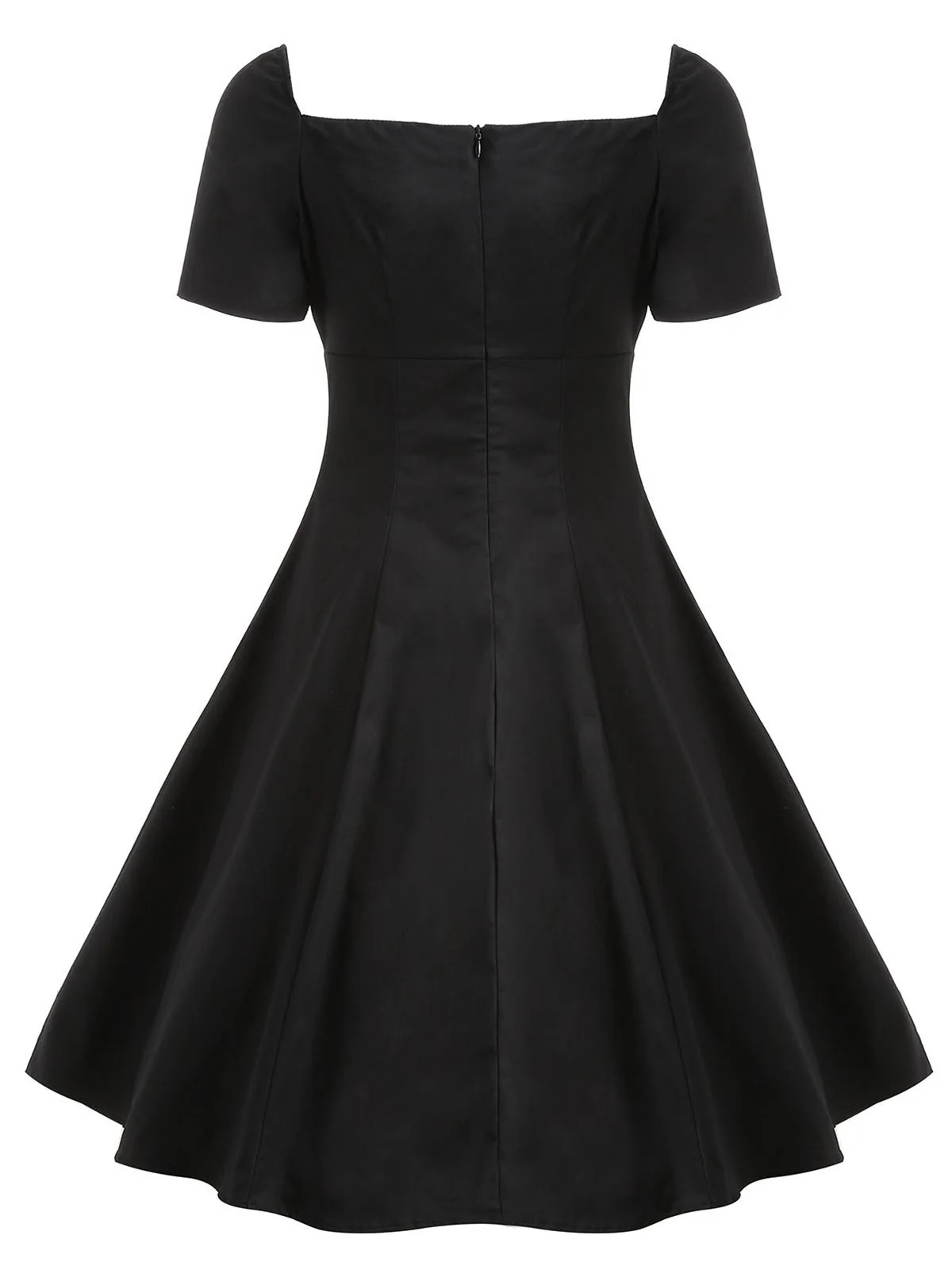 1980s Halloween Lace Patchwork Swing Dress - Image 2