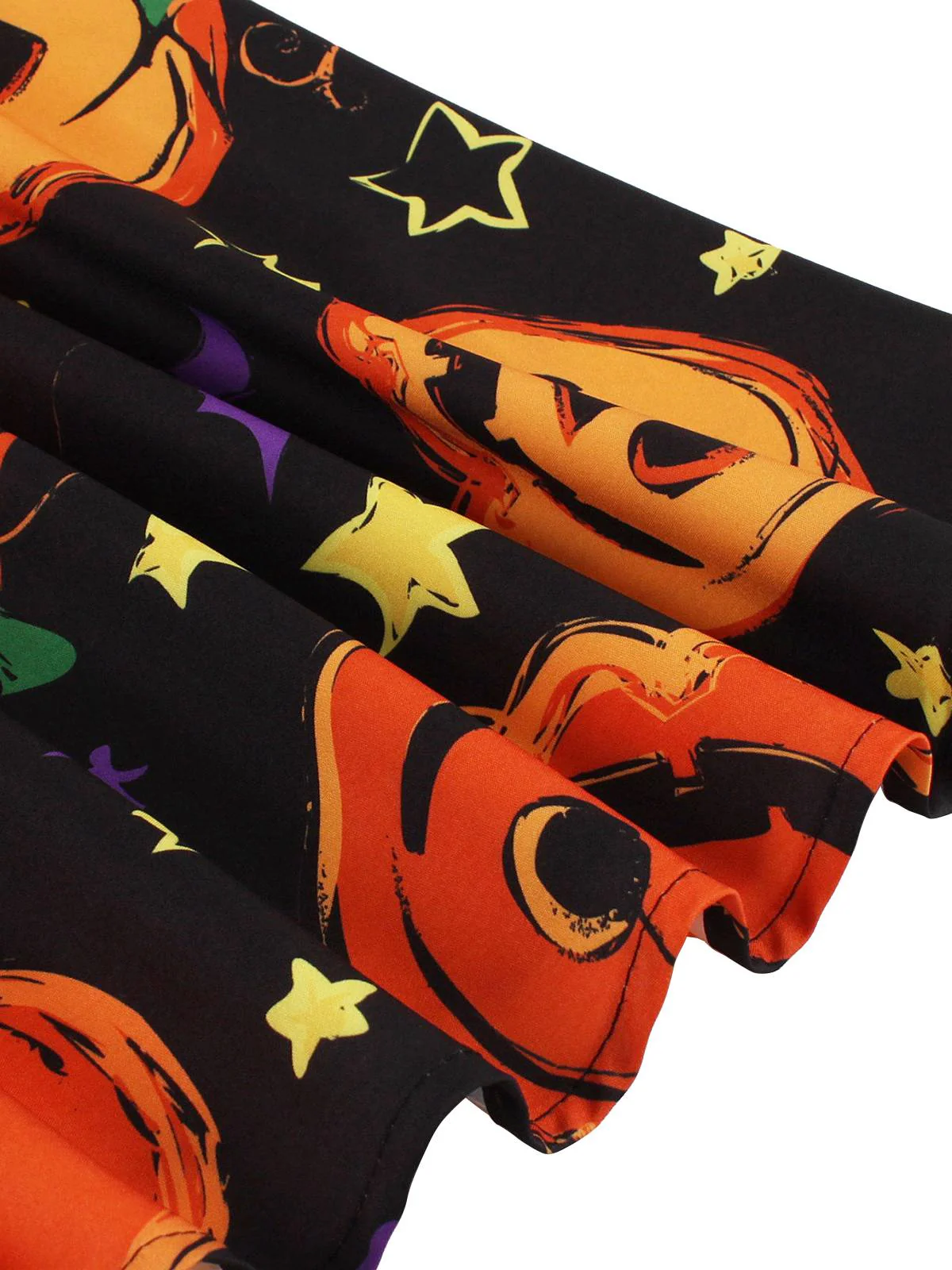 1950s Halloween Patchwork Belt Swing Dress - Image 10