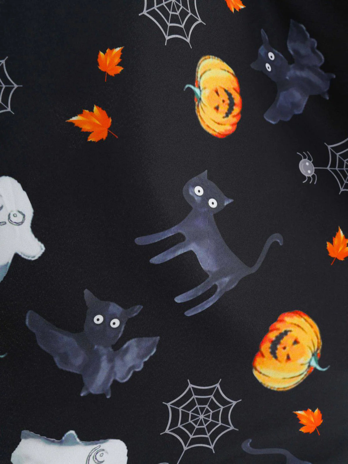 1950s Halloween Pumpkin Spiderweb Petal Neck Dress - Image 5