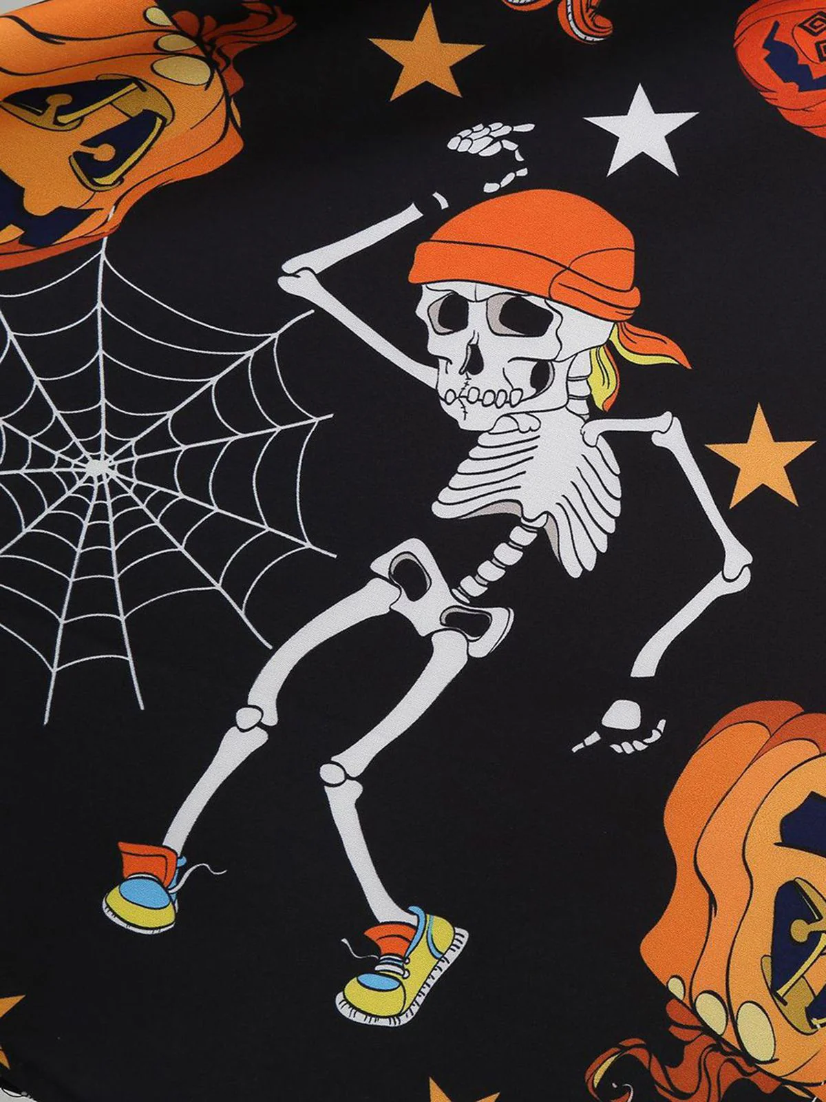 1950s Halloween Skull Halter Lace-Up Dress - Image 4