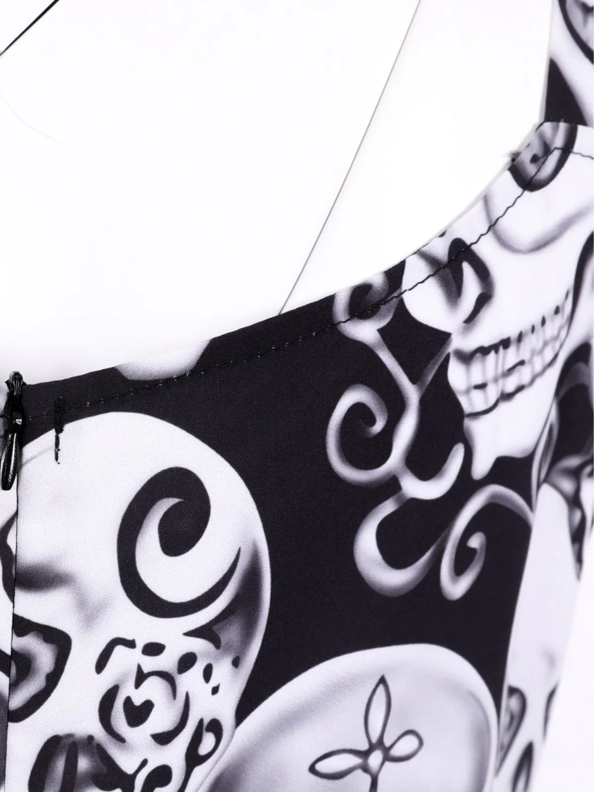 1950s Halloween Skull Sleeveless Swing Dress - Image 6