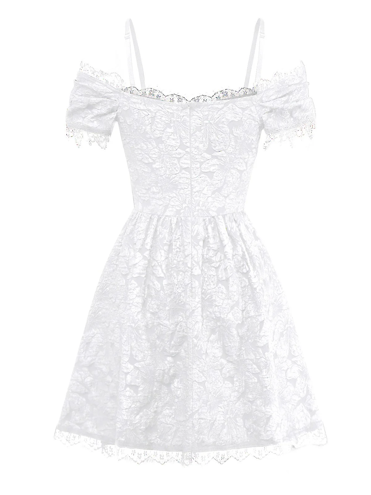 1950s Halloween Spider Web & Cross Textured Dress - Image 9
