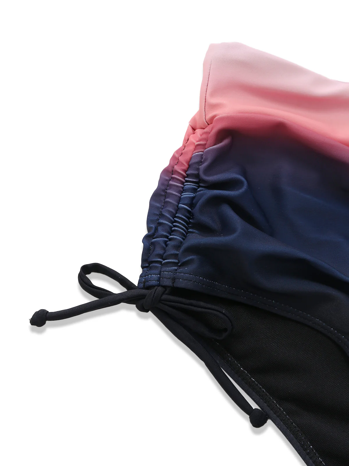 [Pre-Sale] 1950s Halter Ombre High-Waist Ruched Bikini Set - Image 5