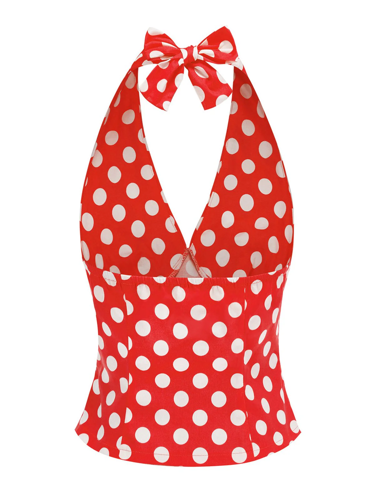 1950s Halter Polka Dots Backless Top - Image 2