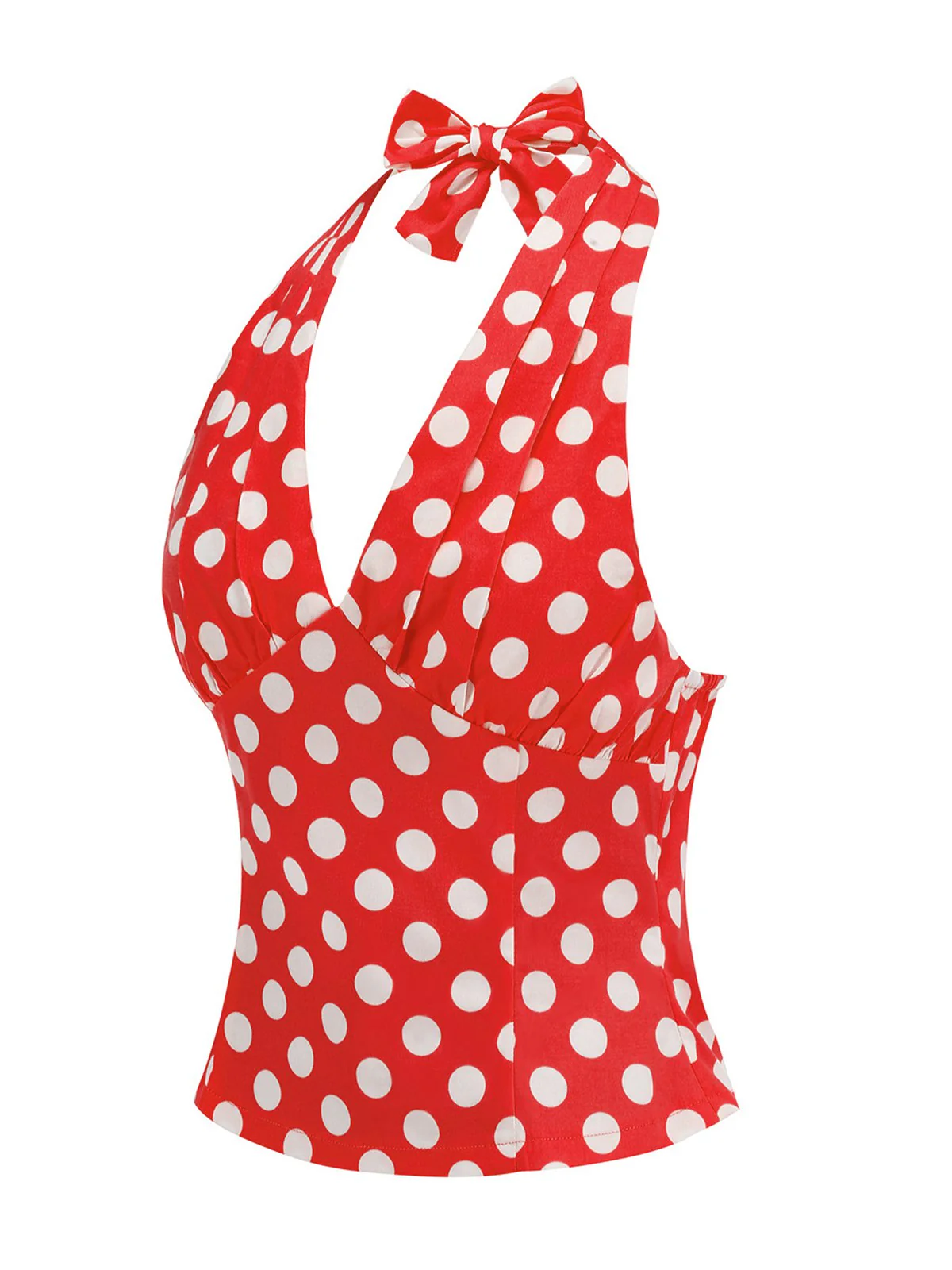 1950s Halter Polka Dots Backless Top - Image 3