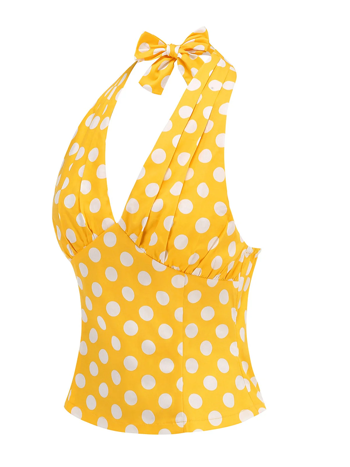 1950s Halter Polka Dots Backless Top - Image 5