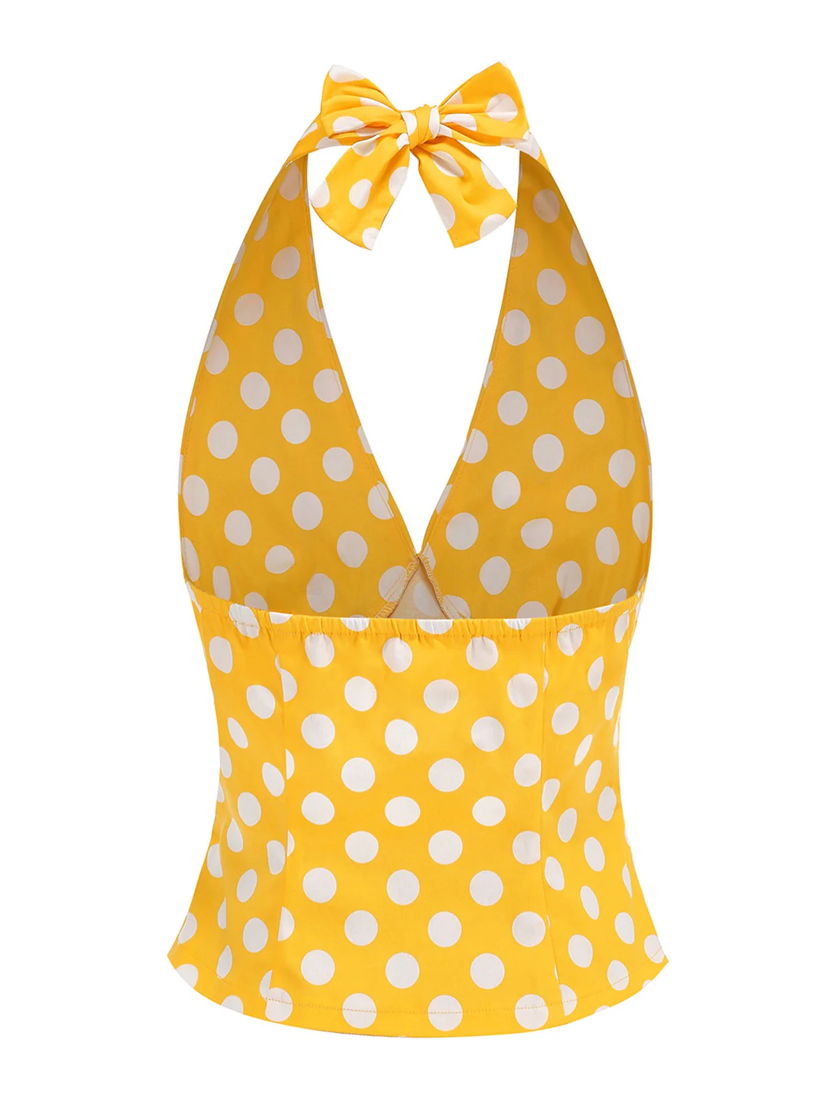 1950s Halter Polka Dots Backless Top - Image 6
