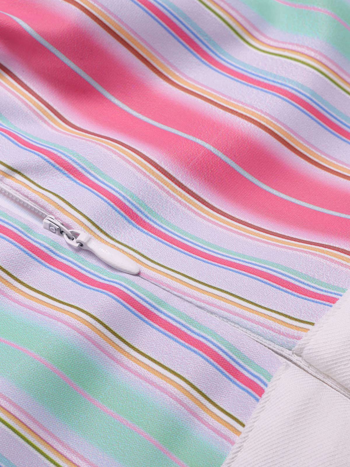1950s Halter Starfish Colorful Stripes Belted Jumpsuit - Image 6