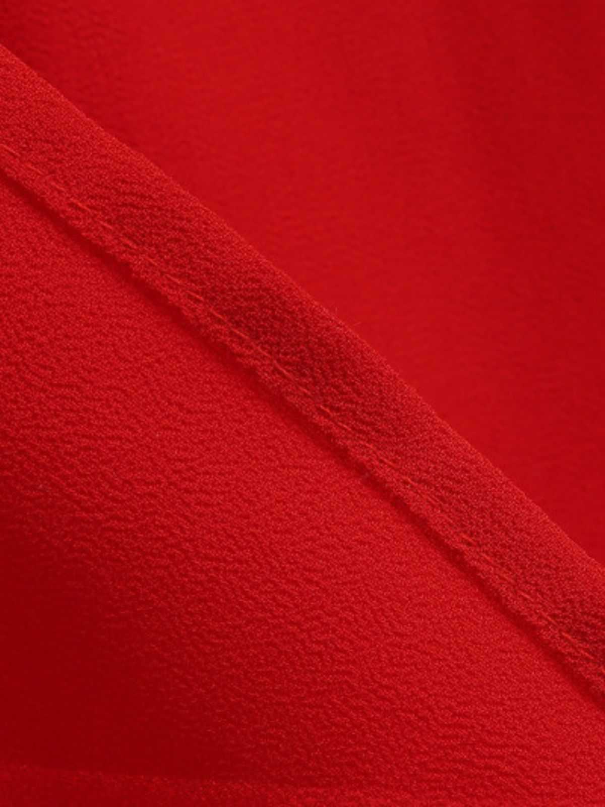 1950s Halter V-Neck Mesh Backless Dress - Image 7