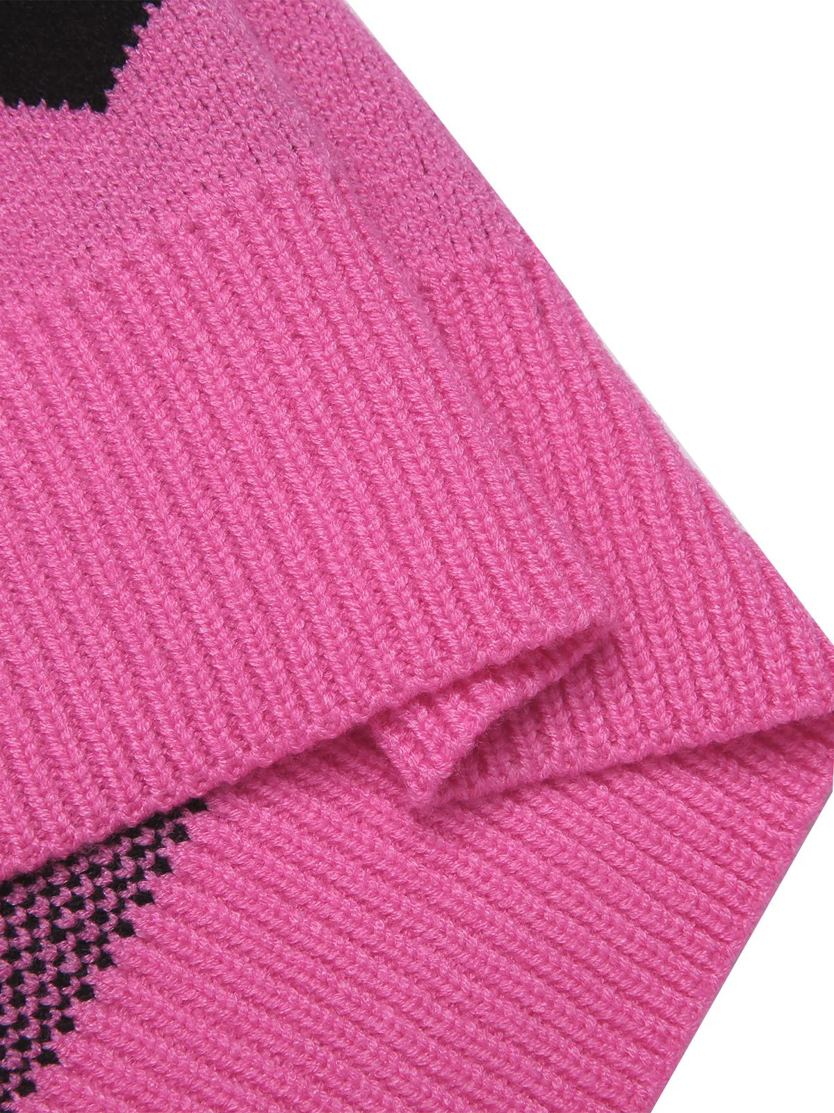 1950s Heart Dots Knitted Solid Sweater - Image 4