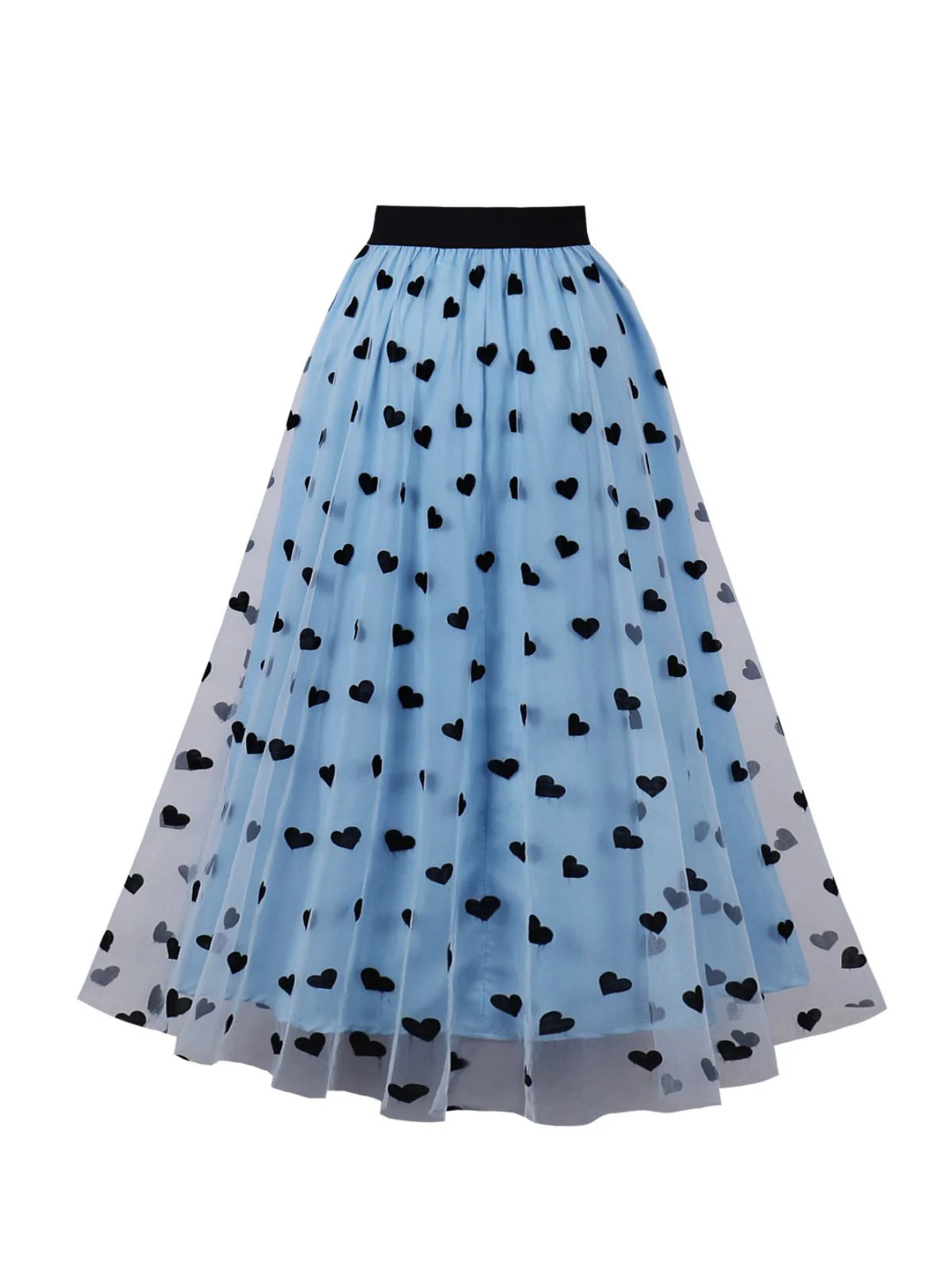 1950s Heart High Waist Swing Skirt - Image 2