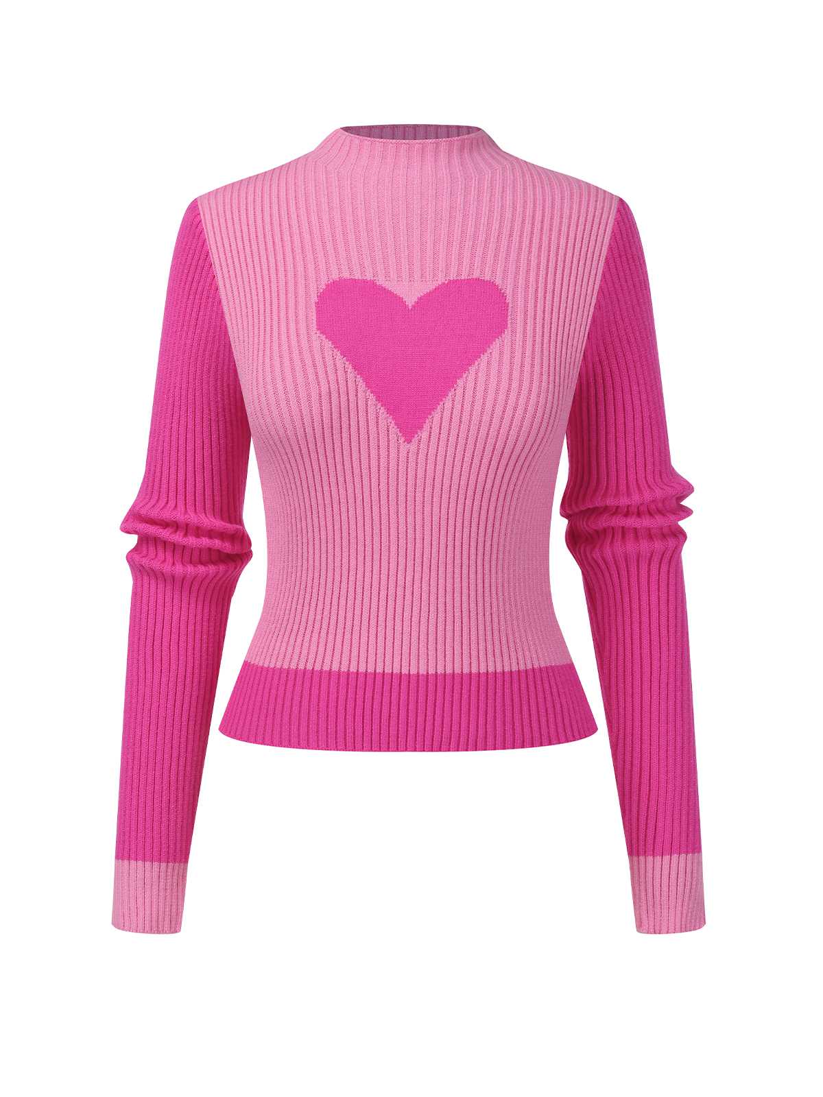 1950s Heart Knitted Patchwork Sweater - Image 2