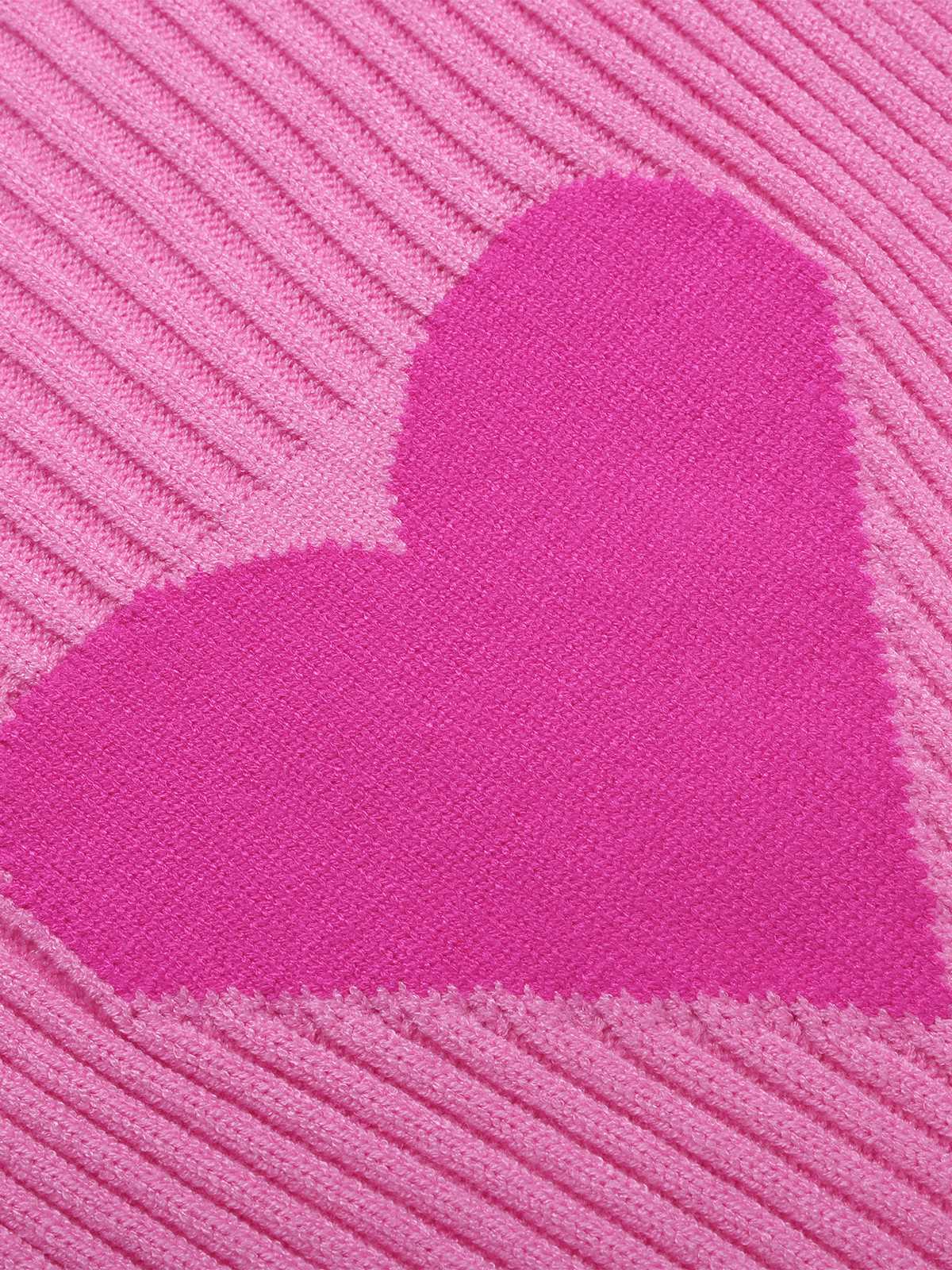 1950s Heart Knitted Patchwork Sweater - Image 4