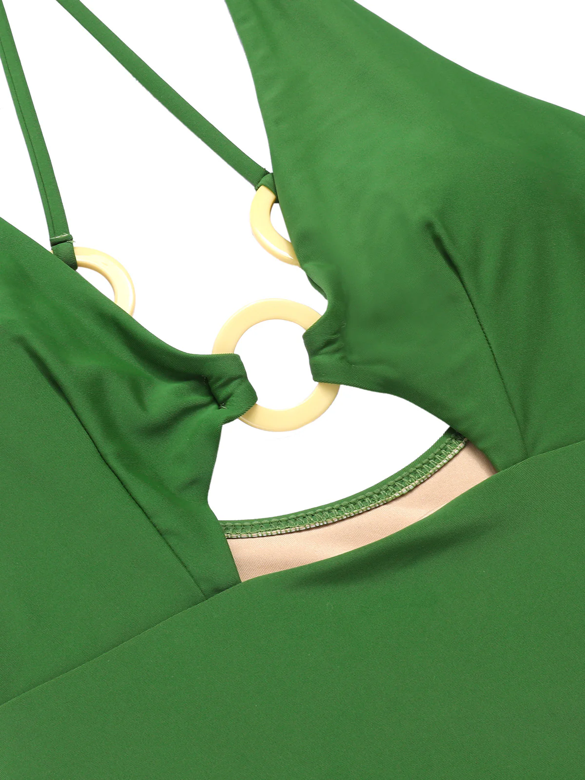 1950s Hollow Ring Backless Halter Swimsuit - Image 8