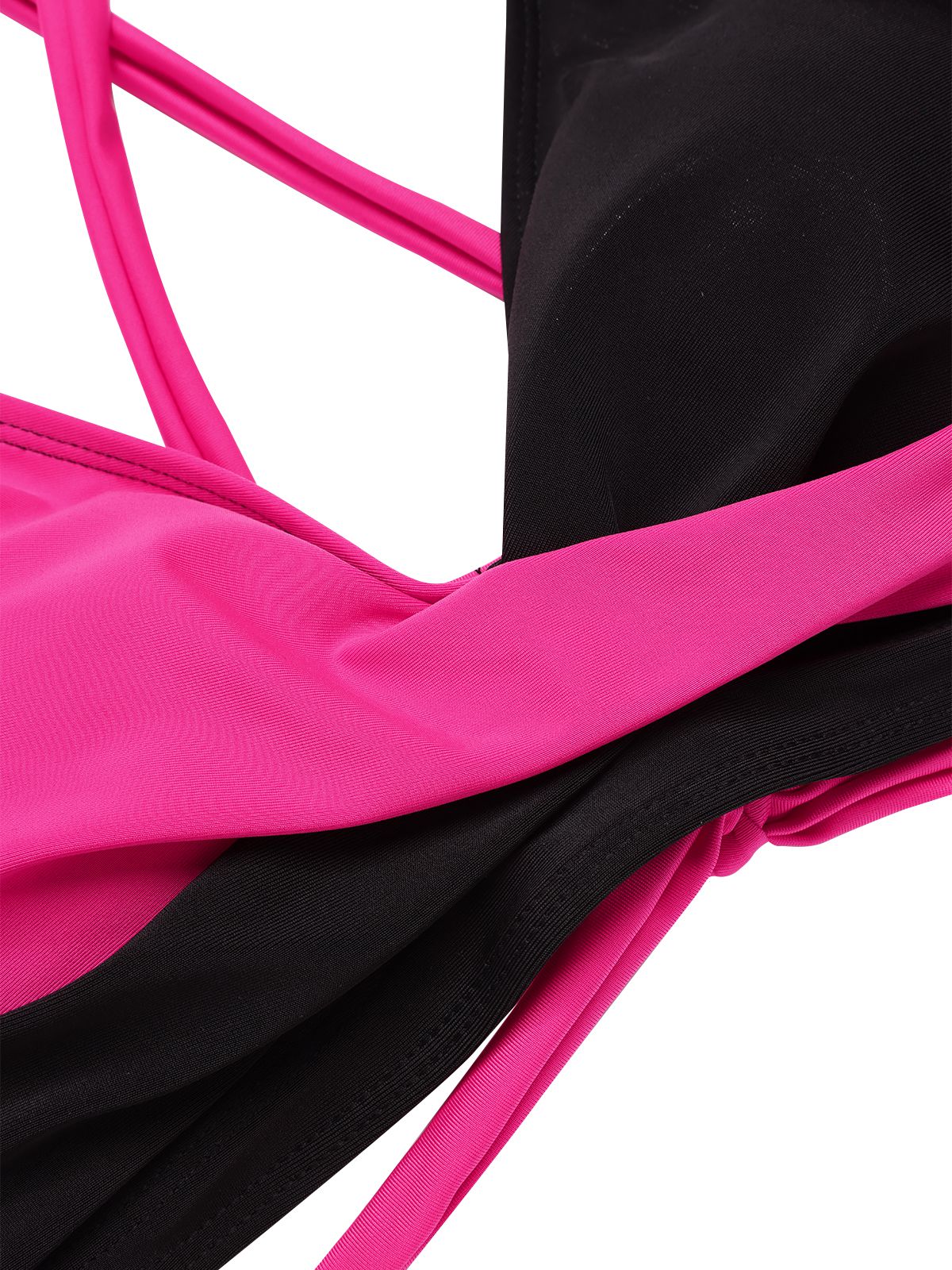 1970s Irregular Contrast Color Swimsuit - Image 3