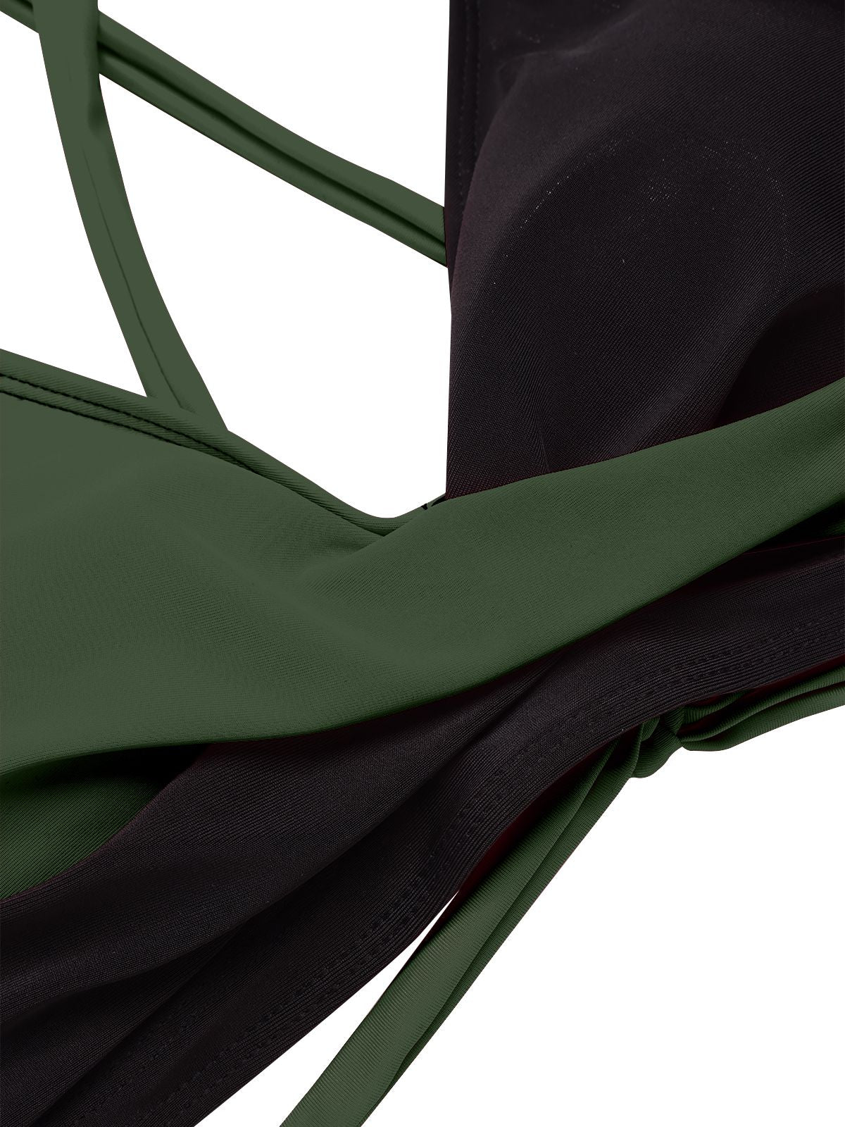 1970s Irregular Contrast Color Swimsuit - Image 6