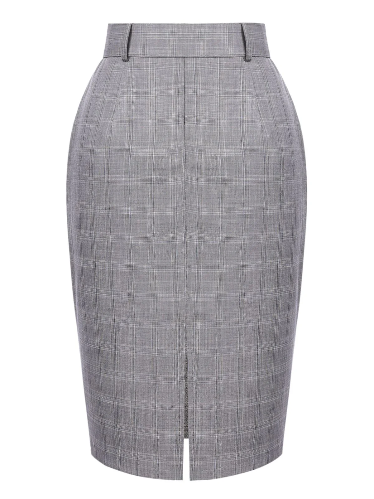 1960s Ivory Solid Blouse & Gray Retro Skirt - Image 13