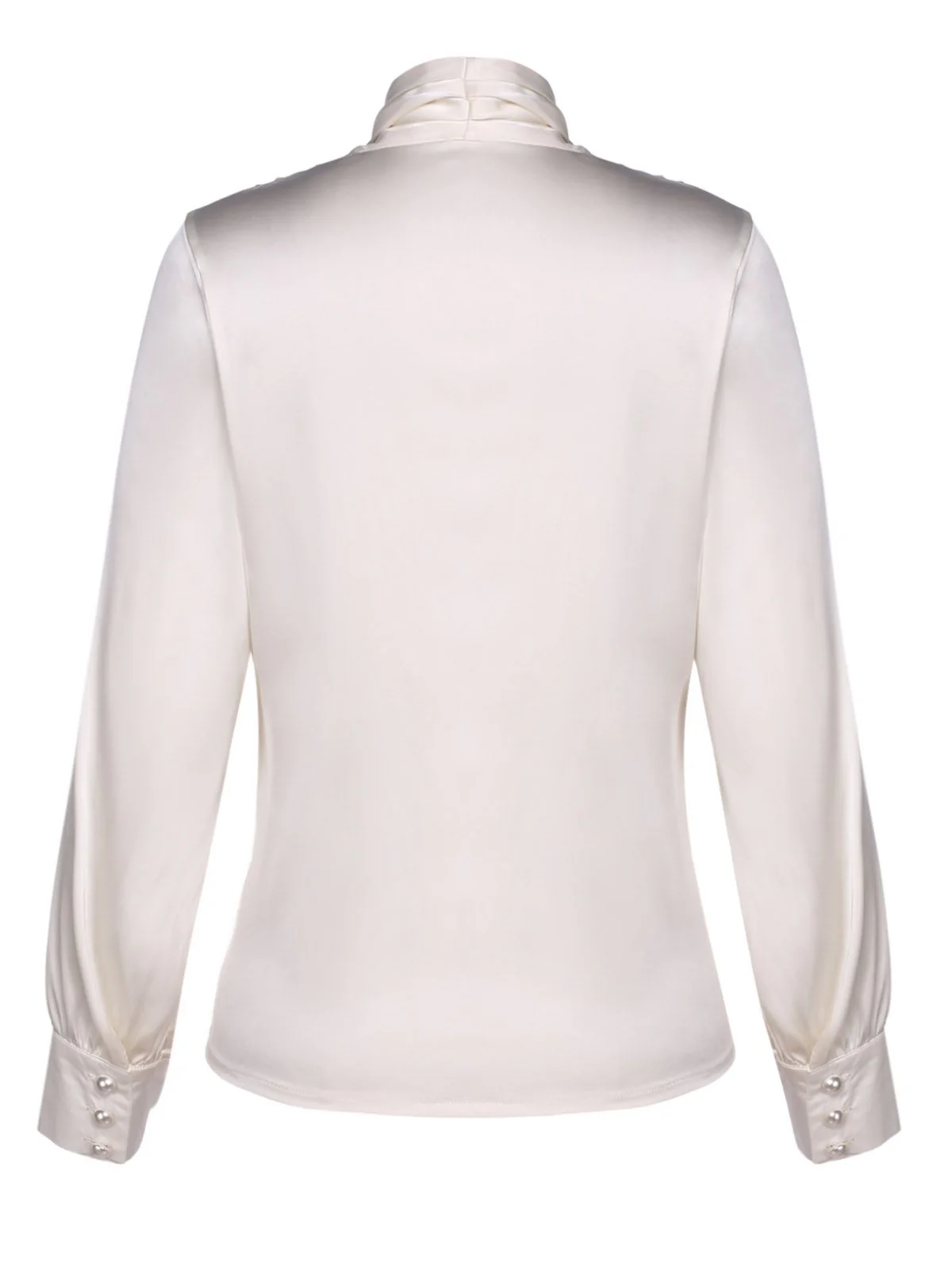 1960s Ivory Solid Blouse & Gray Retro Skirt - Image 5