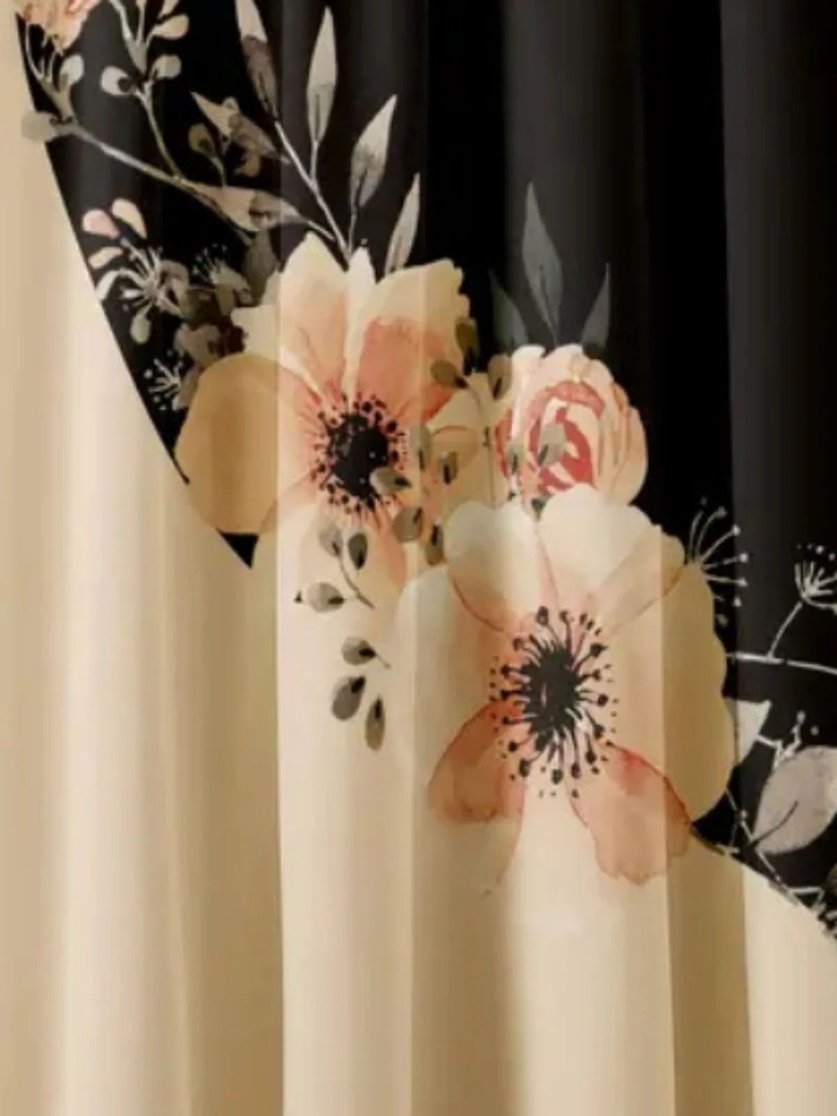 1950s Lace Butterfly Floral Colorblock Dress - Image 6