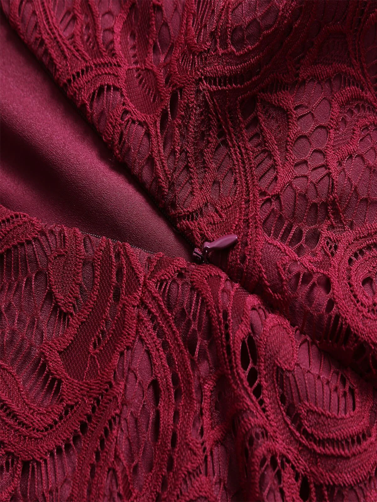 1950s Lace V Neck Bow Dress - Image 14