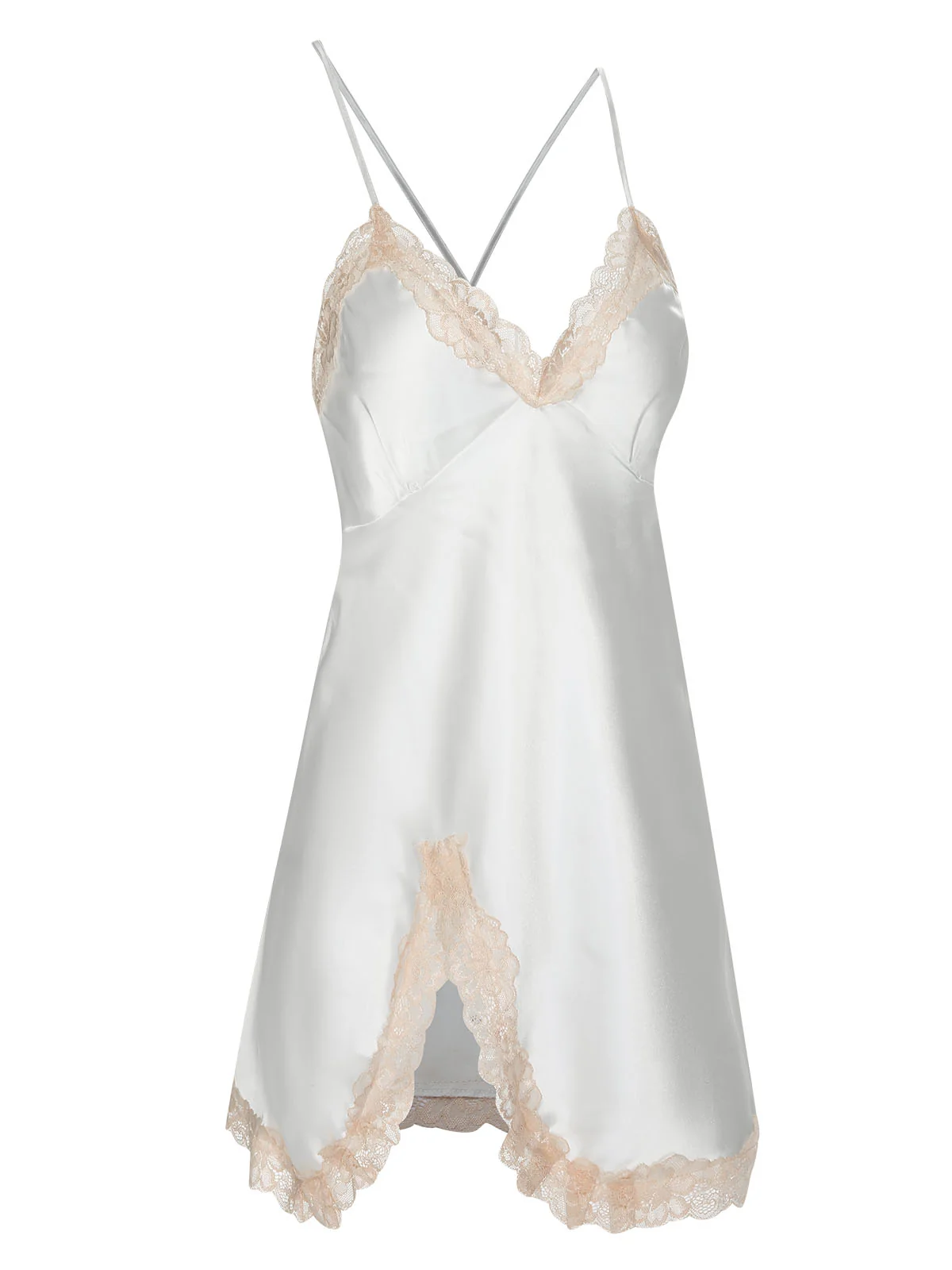 1950s Lace Patchwork Suspender Sleepwear - Image 9