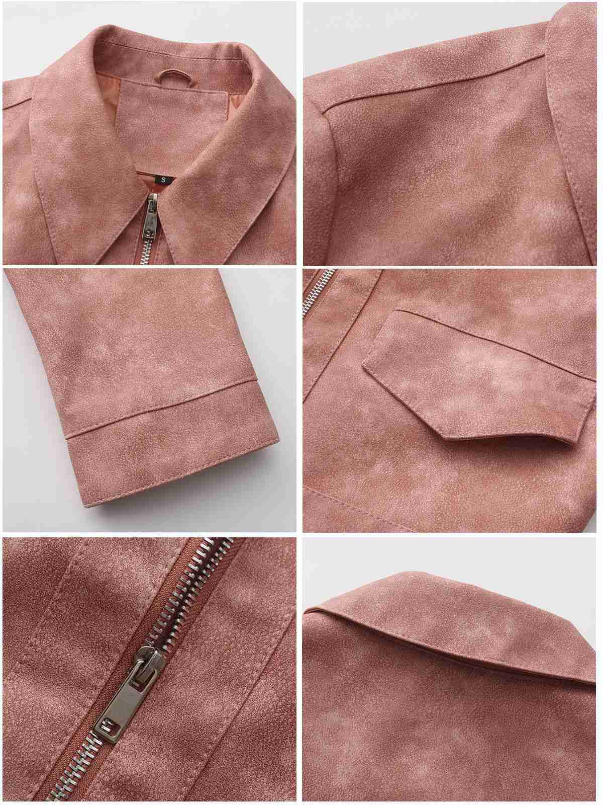 1950s Lapel Leather Long Sleeve Jacket - Image 10