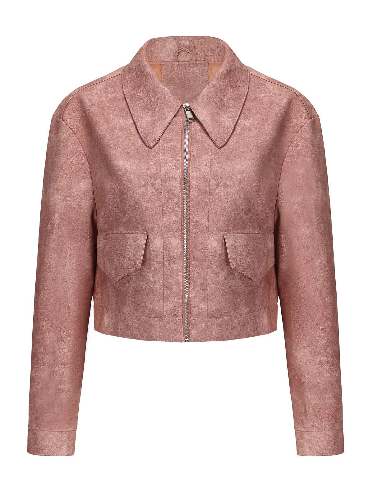 1950s Lapel Leather Long Sleeve Jacket - Image 8