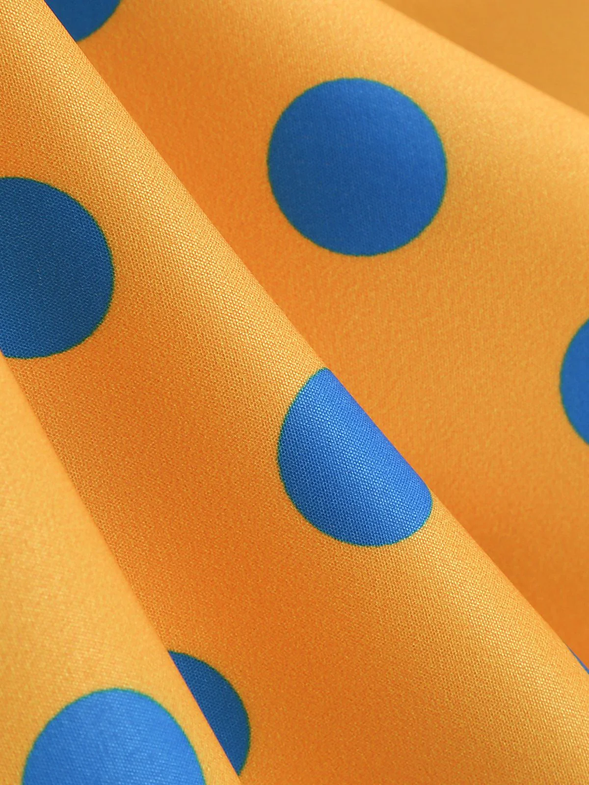 1950s Lapel Polka Dots Bow Swing Dress - Image 12