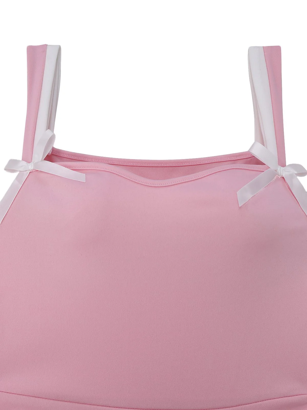 1950s Layered Hem Contrast Bow Strap Dress - Image 3