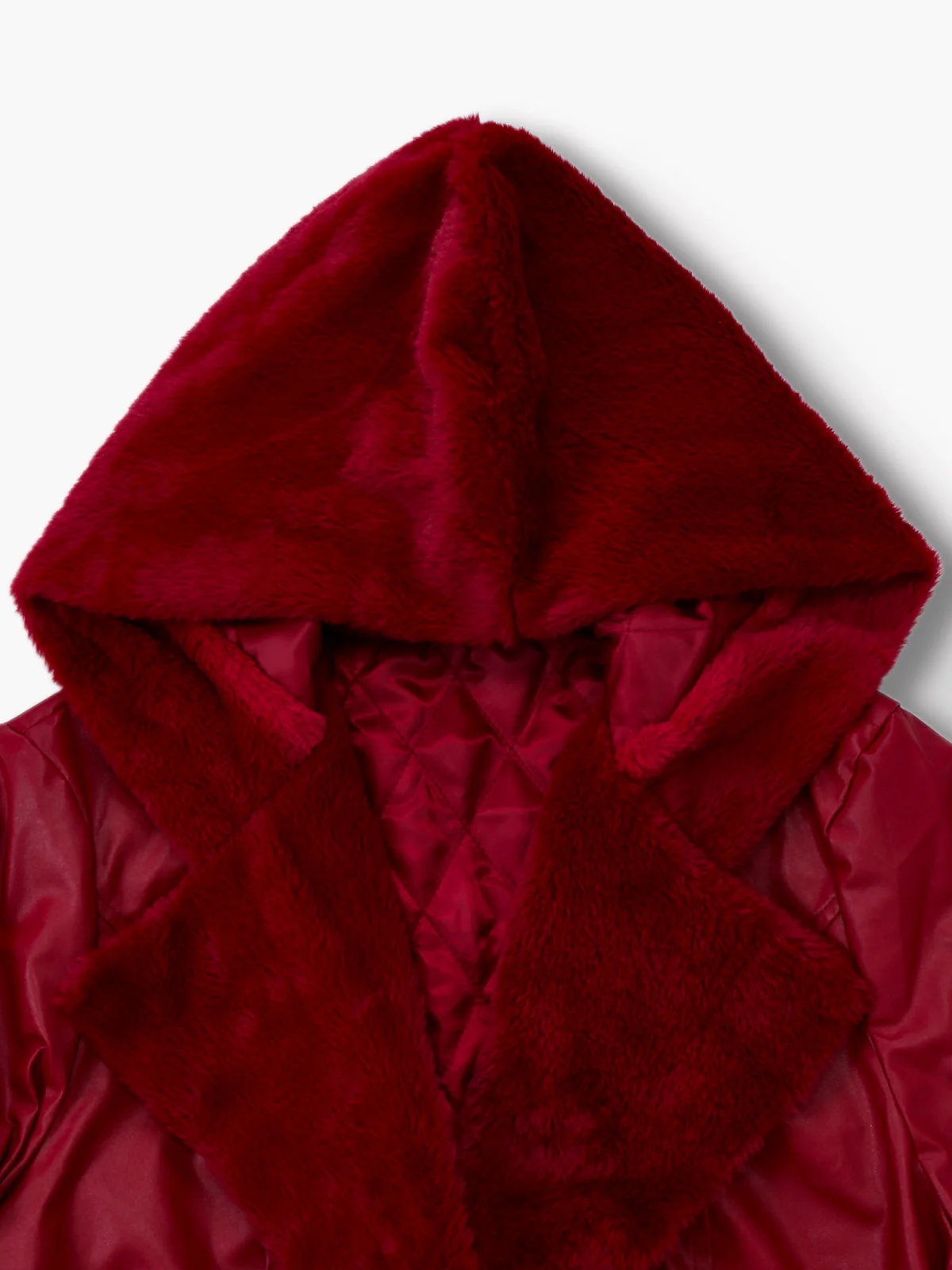 1950s Leather Fur Collar Hooded Coat - Image 3