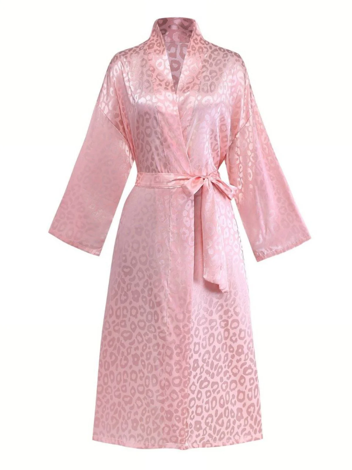 1950s Leopard Print Lace-Up Robe - Image 2