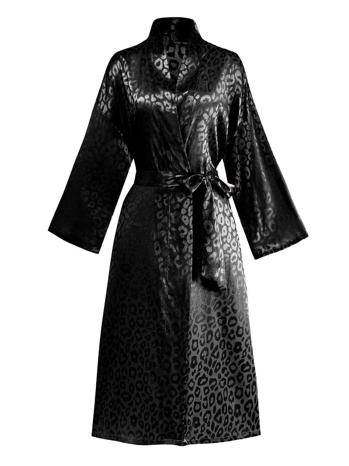 1950s Leopard Print Lace-Up Robe - Image 7