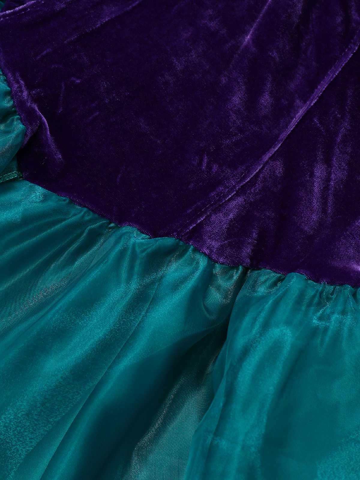 1950s Mermaid Princess Ariel Costume Dress With Crown - Image 7