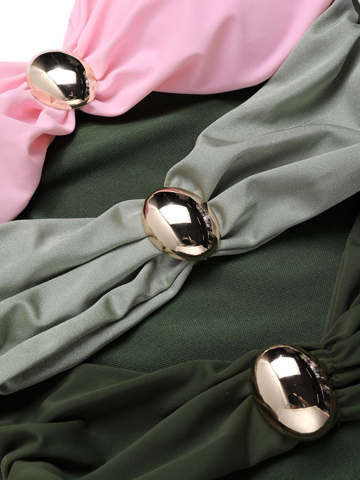 1950s Metal Button Hollow One-Piece Swimsuit - Image 5