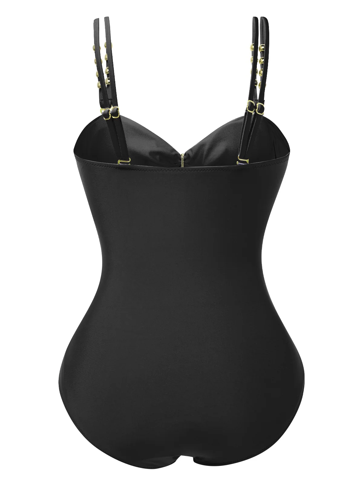 1950s Metal Button Hollow One-Piece Swimsuit - Image 7