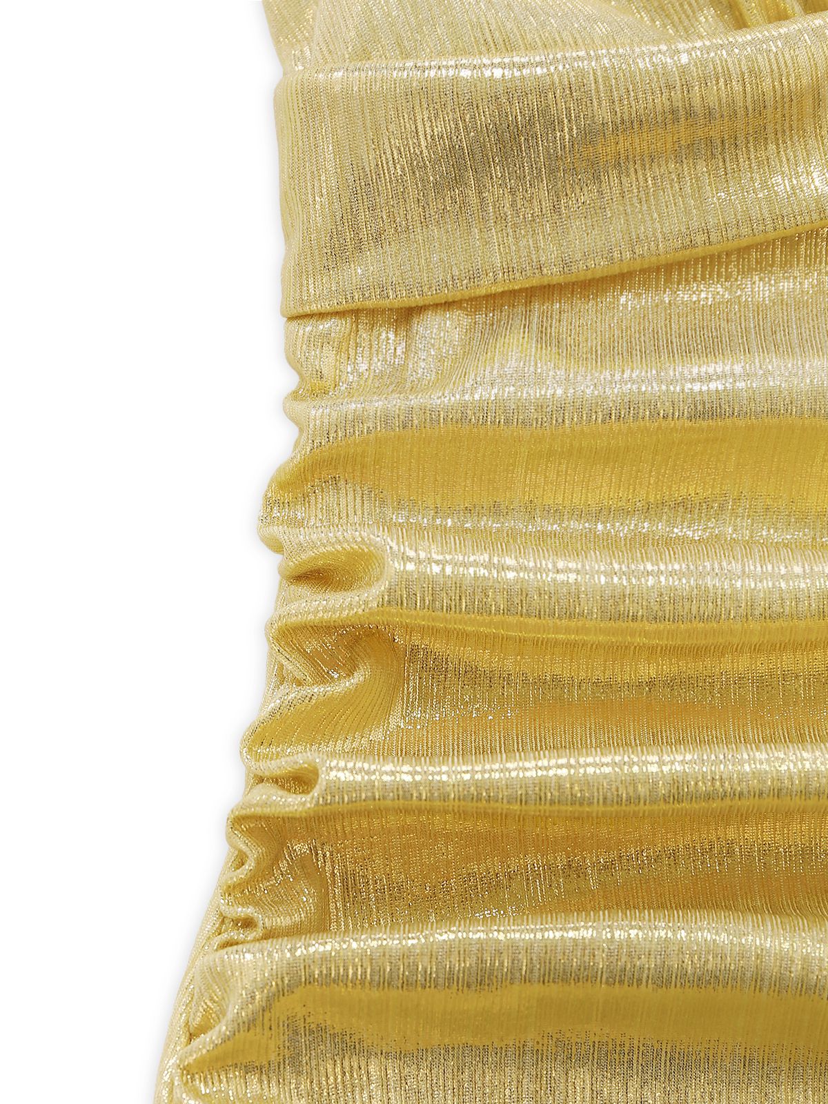 1950s Metallic Shimmer Strappy Halter One-Piece Swimsuit - Image 6