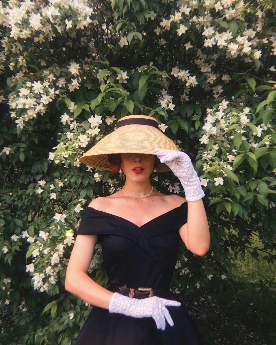 1950s Off Shoulder Swing Dress - Image 4