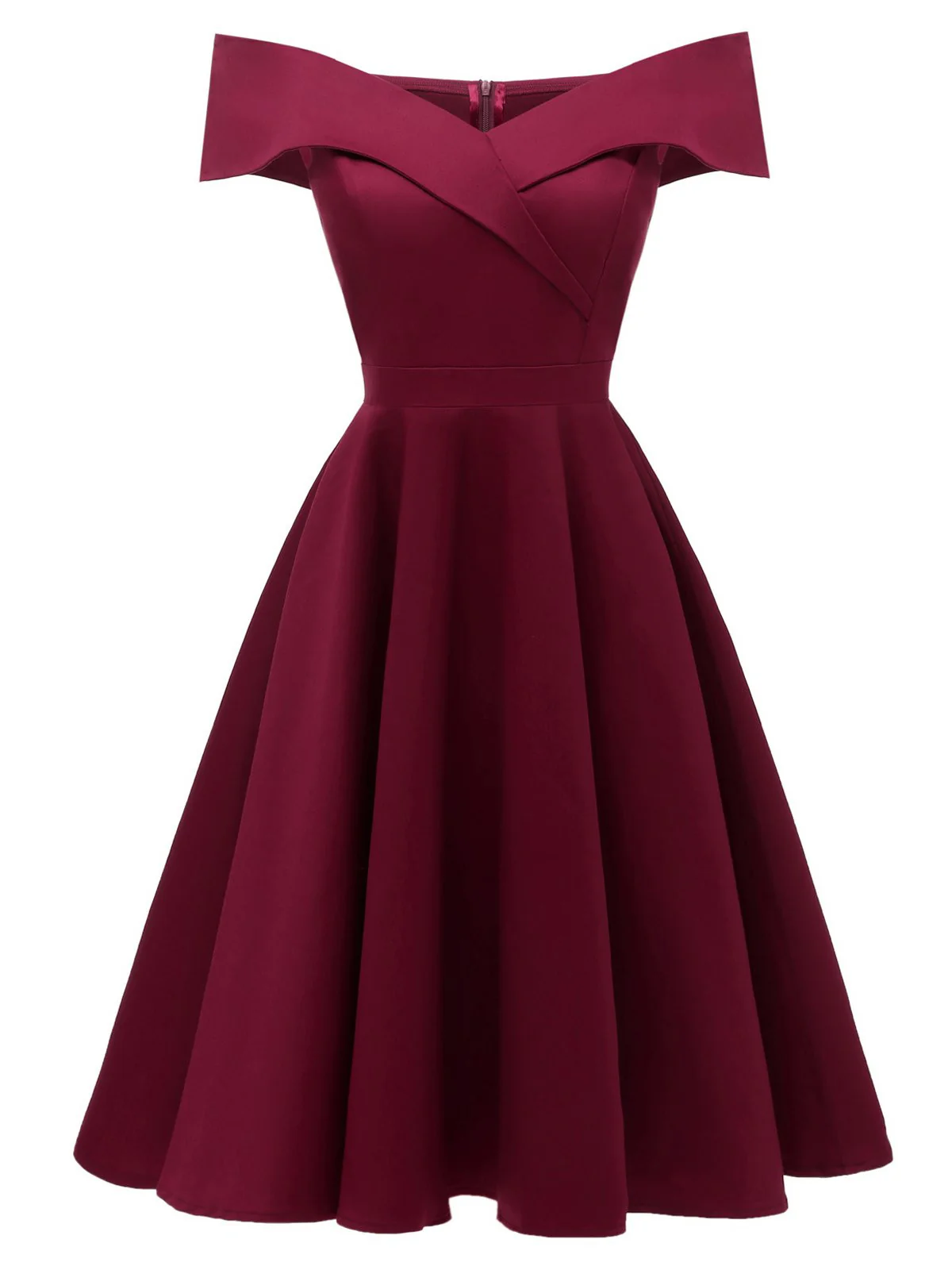1950s Off Shoulder Swing Dress - Image 10