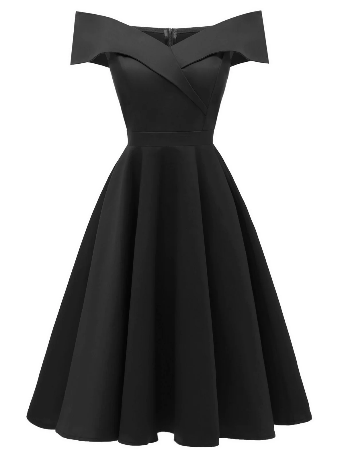 1950s Off Shoulder Swing Dress - Image 6