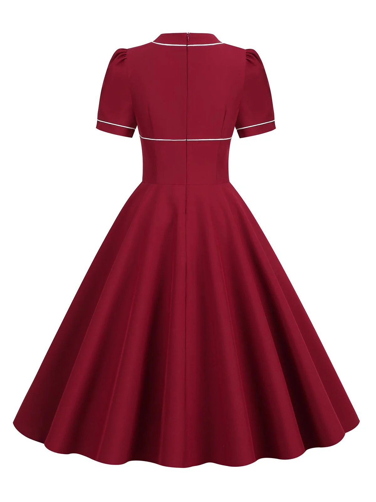 1950s Patchwork Button Swing Vintage Dress - Image 10