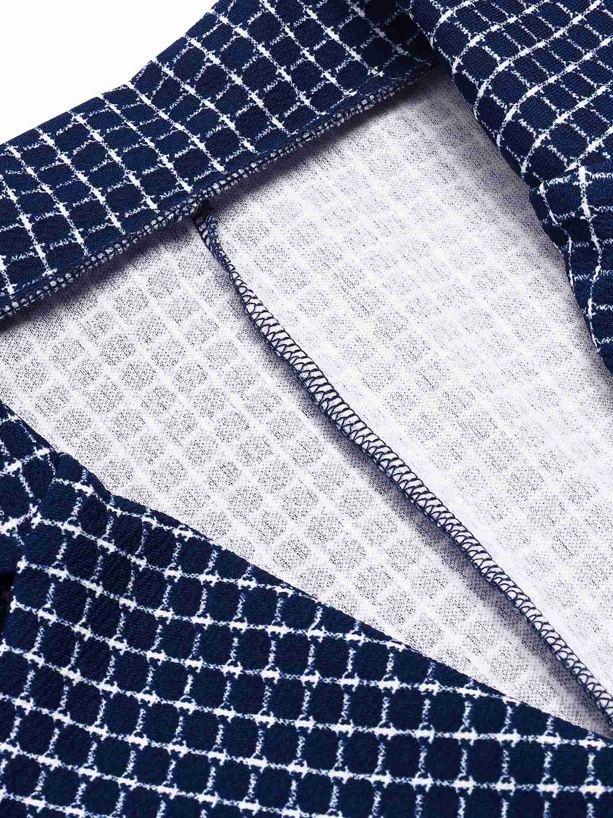 1950s Plaid Notch Lapel Double Breasted Coat - Image 4
