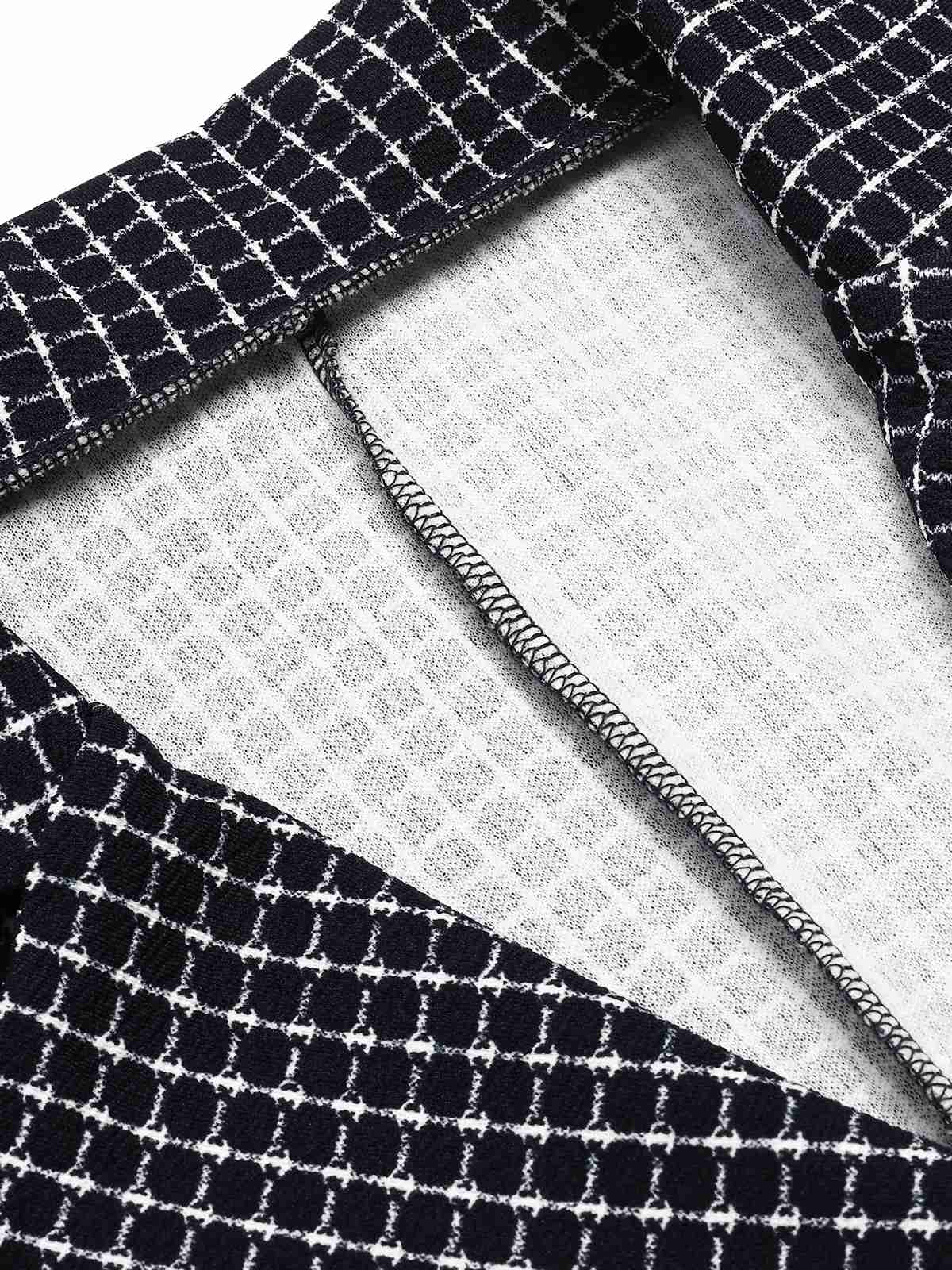 1950s Plaid Notch Lapel Double Breasted Coat - Image 8