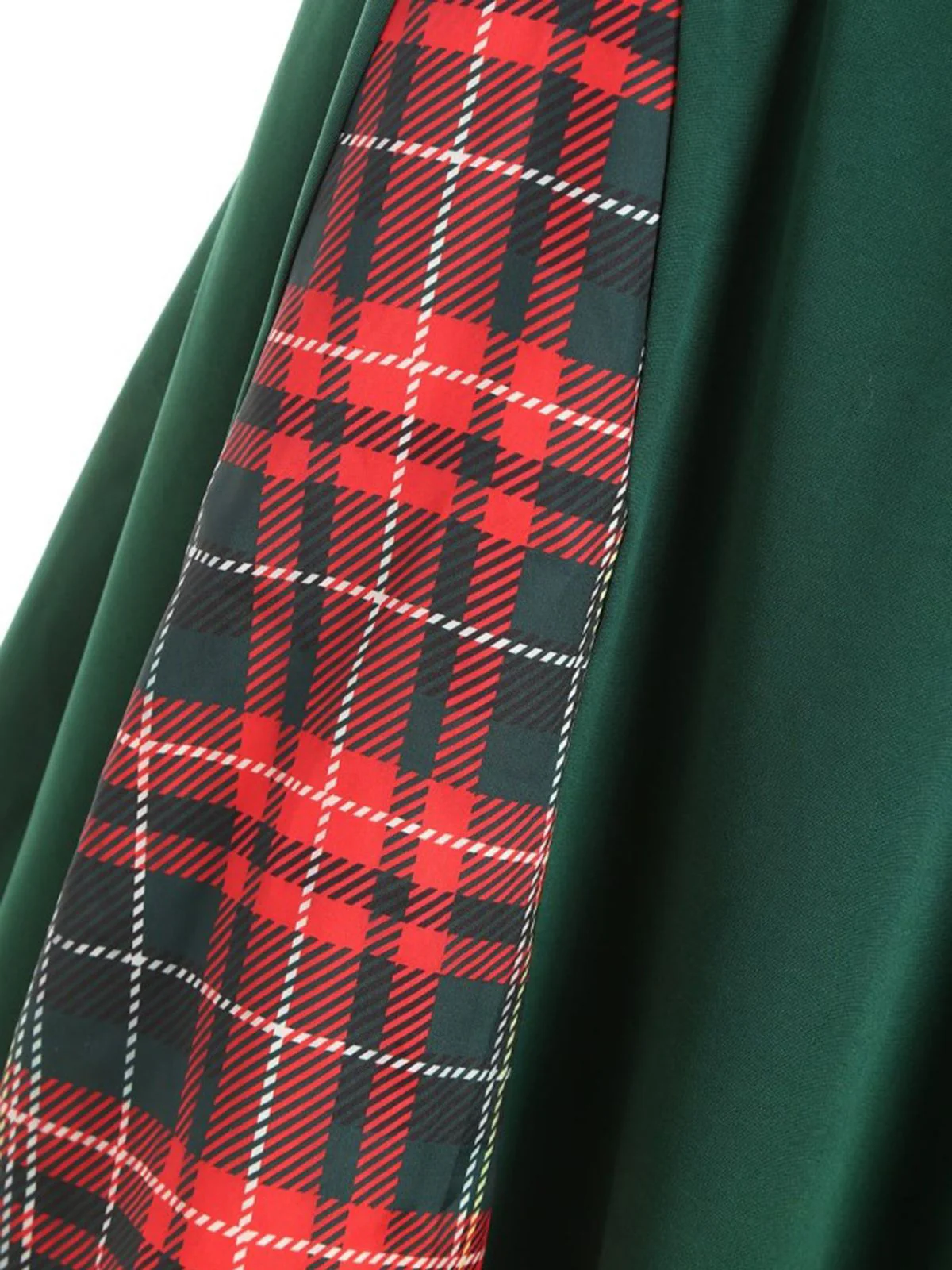 1950s Plaid Patchwork Bow Swing Dress - Image 5