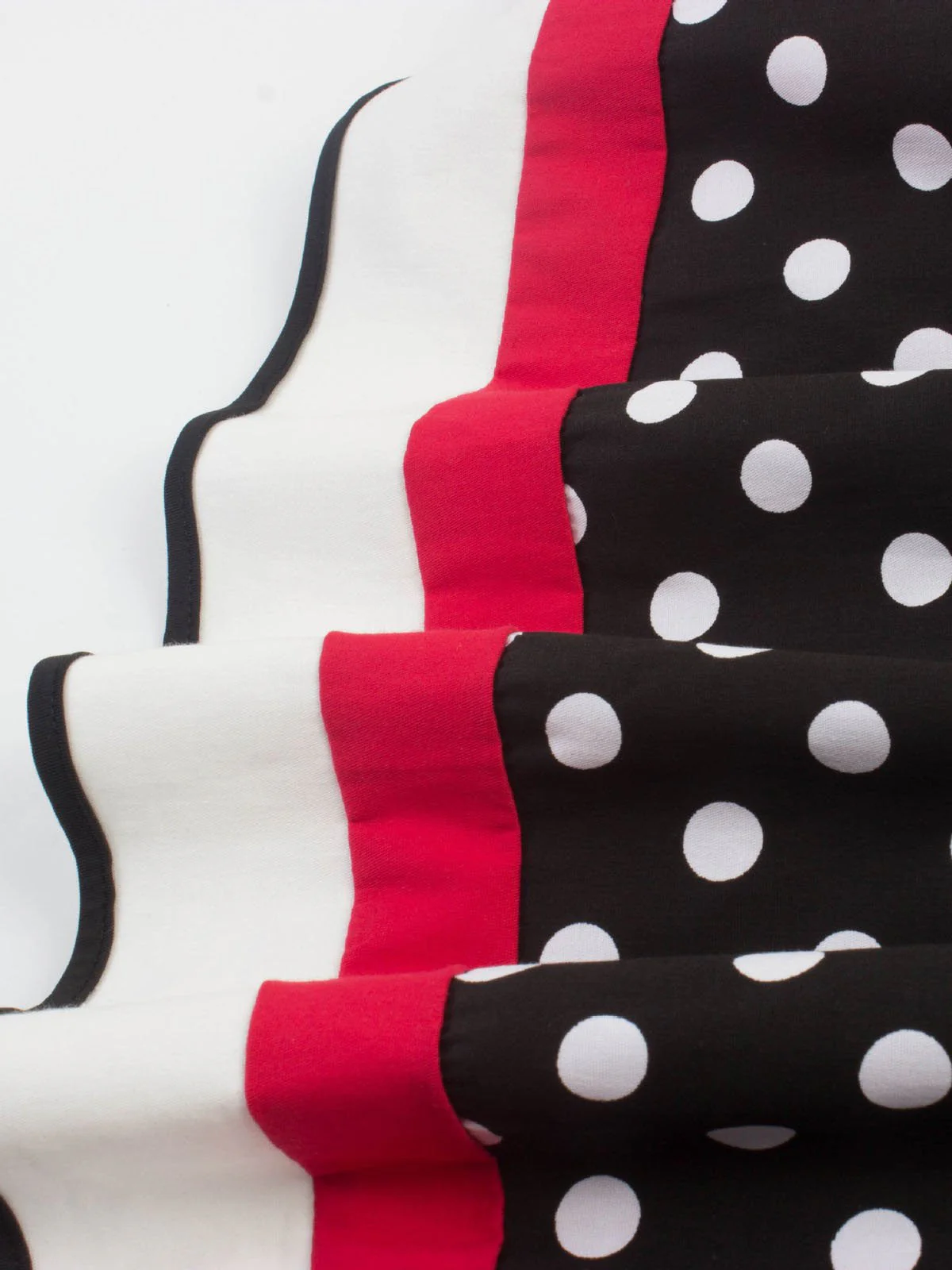 1950s Polka Dot Belted Patchwork Dress - Image 5