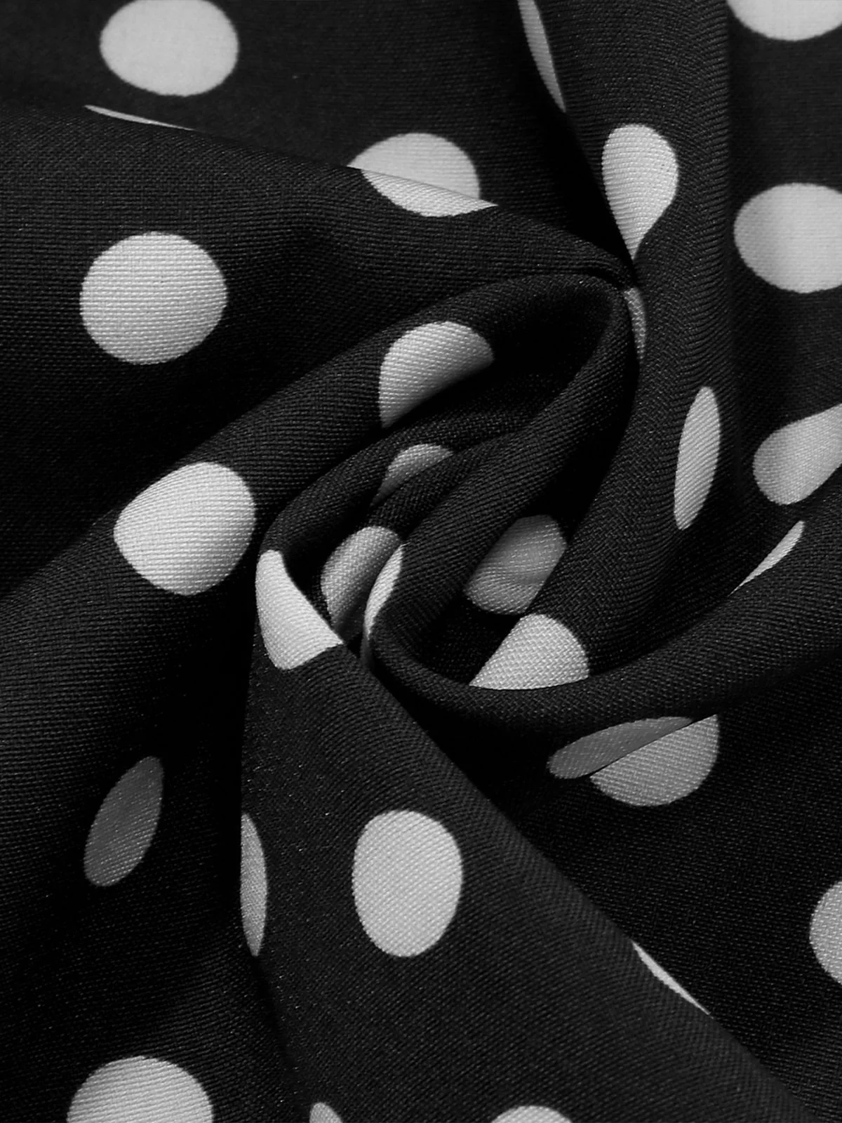 1950s Polka Dot Bow Swing Dress - Image 14